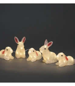 Lapins Lumineux 14 Cm En Acrylique, 40 Diodes Blanc Chaud<Konstsmide, guirlandes lumineuses de Noël Fashion