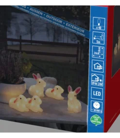 Lapins Lumineux 14 Cm En Acrylique, 40 Diodes Blanc Chaud<Konstsmide, guirlandes lumineuses de Noël Fashion