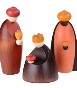 Les Trois Rois Mages Et Leurs Offrandes, 12 Cm<Köhler, Père Noël en bois Best