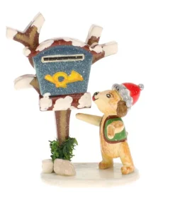 Livreur De Journaux, Chien - Village De Noël Miniature<Hubrig, figurines pour enfant New