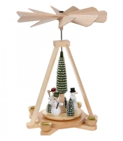 Manège De Noël En Bois Bonhommes De Neige<Frank Weber Discount