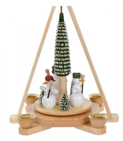 Manège De Noël En Bois Bonhommes De Neige<Frank Weber Discount