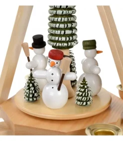 Manège De Noël En Bois Bonhommes De Neige<Frank Weber Discount