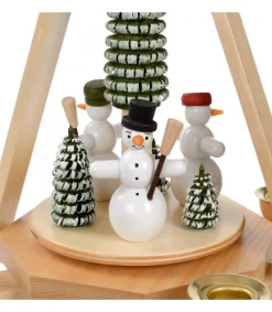 Manège De Noël En Bois Bonhommes De Neige<Frank Weber Discount