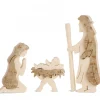 Marie, Joseph Et Enfant Jesus En Ecorce De Bois, 10 Cm<Waldfabrik, photophore en bois et étoile sapin de Noël Outlet