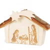 Mini Crèche De Noël En Bois 4 Cm, Avec Nativite Gravee Au Laser<Waldfabrik, photophore en bois et étoile sapin de Noël Discount