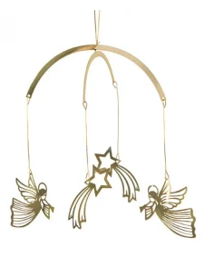 Mobile De Noël A Suspendre, Anges Dores Volants Et Etoiles<Pluto Produkter, déco de Noël Scandinave Store