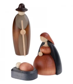 Nativite, Petit Jesus, Joseph, Marie, 12 Cm<Köhler, Père Noël en bois Sale