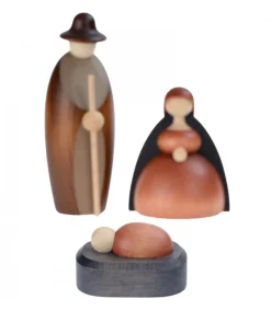 Nativite, Petit Jesus, Joseph, Marie, 12 Cm<Köhler, Père Noël en bois Sale