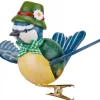 Oiseau Décoratif, Mesange Bleue Et Noeud Vert, 6 Cm<Hubrig, figurines pour enfant Online