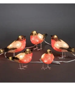 Oiseaux Lumineux Led, 5 Rouge-Gorge<Konstsmide, guirlandes lumineuses de Noël New