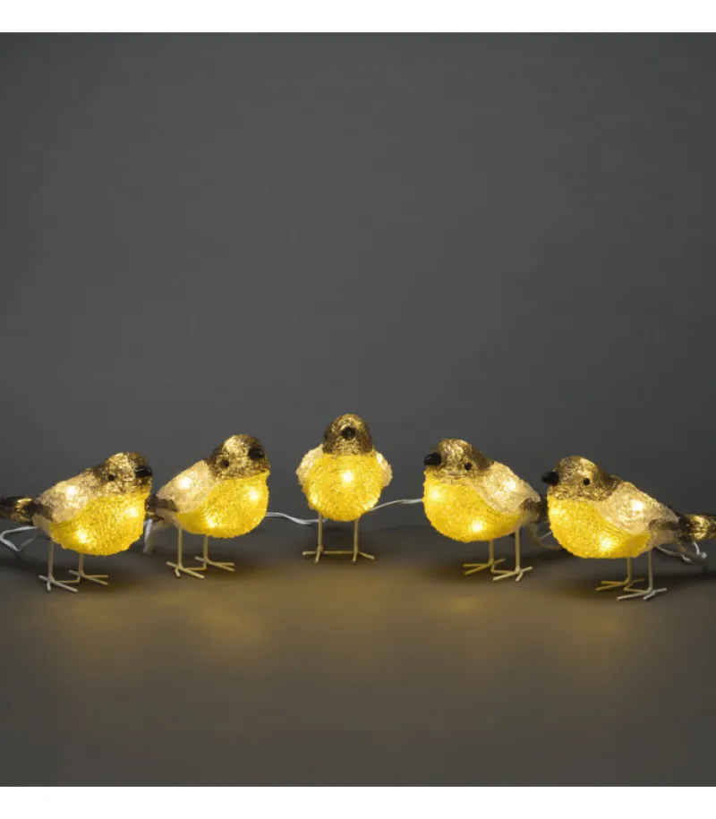 Oiseaux Lumineux Led En Acrylique, 5 Chardonnerets<Konstsmide, guirlandes lumineuses de Noël Store