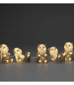 Pandas Lumineux En Acrylique Led, Lot De 5, 11,5 Cm<Konstsmide, guirlandes lumineuses de Noël Flash Sale