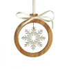 Pendentif En Bois D'Olivier Motif Cristal De Neige N°2<Waldfabrik, photophore en bois et étoile sapin de Noël Hot
