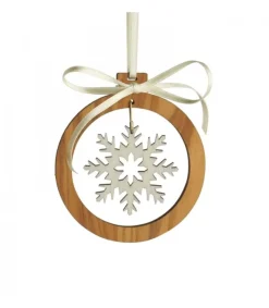 Pendentif En Bois D'Olivier Motif Cristal De Neige N°2<Waldfabrik, photophore en bois et étoile sapin de Noël Hot