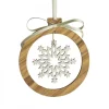Pendentif En Bois D'Olivier 7Cm, Motif Cristal De Neige N°2<Waldfabrik, photophore en bois et étoile sapin de Noël Flash Sale