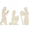 Personnages De Crèche, Rois Mages Bois Naturel, 10 Cm<Waldfabrik, photophore en bois et étoile sapin de Noël Online
