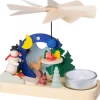 Petit Carrousel En Bois Bonhomme De Neige<Graupner, décoration de sapin de Noël, Déco Noël enfant Online