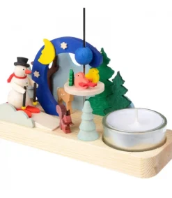 Petit Carrousel En Bois Bonhomme De Neige<Graupner, décoration de sapin de Noël, Déco Noël enfant Online