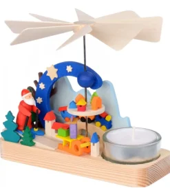 Petit Carrousel En Bois Père Noël Et Jouets<Graupner, décoration de sapin de Noël, Déco Noël enfant Shop