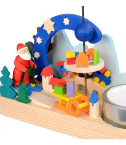 Petit Carrousel En Bois Père Noël Et Jouets<Graupner, décoration de sapin de Noël, Déco Noël enfant Shop