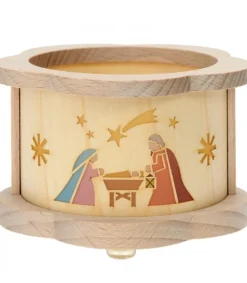 Petit Photophore En Bois Crèche De Noël<Richard Glasser, Pyramides de Noël allemandes Shop