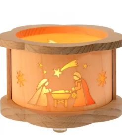 Petit Photophore En Bois Crèche De Noël<Richard Glasser, Pyramides de Noël allemandes Shop