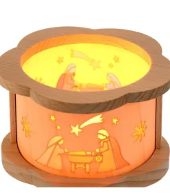 Petit Photophore En Bois Crèche De Noël<Richard Glasser, Pyramides de Noël allemandes Shop