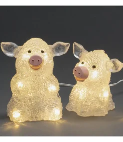 Petits Cochons Lumineux En Acrylique Led 12,5 Cm, Lot De 5<Konstsmide, guirlandes lumineuses de Noël New