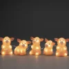 Petits Cochons Roses Lumineux En Acrylique Led 12,5 Cm, Lot De 5<Konstsmide, guirlandes lumineuses de Noël New
