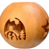 Photophore En Bois, Forme Spherique, Motif Crèche<Waldfabrik, photophore en bois et étoile sapin de Noël Shop