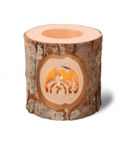 Photophore En Bois, Motifs Ciseles, Crèche De Noël Et Etoile Filante<Waldfabrik, photophore en bois et étoile sapin de Noël Outlet