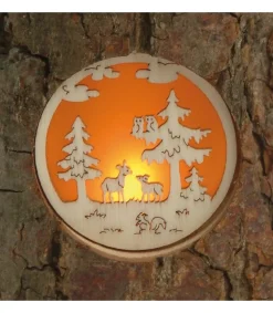 Photophore En Rondin De Bois Avec 3 Motifs Nature<Waldfabrik, photophore en bois et étoile sapin de Noël Store