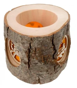 Photophore Rondin De Bois, Avec 3 Motifs Crèche, Père Noël Et Bougies<Waldfabrik, photophore en bois et étoile sapin de Noël Sale