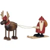 Père Noël En Bois Sur Ski Et Renne<Köhler, Père Noël en bois Outlet