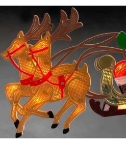 Père Noël Lumineux Avec Rennes Et Traineau<Konstsmide, guirlandes lumineuses de Noël Clearance