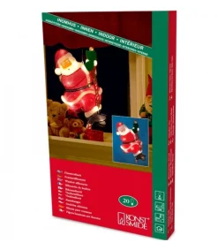 Père Noël Lumineux Grimpeur Sur Une Corde<Konstsmide, guirlandes lumineuses de Noël Outlet