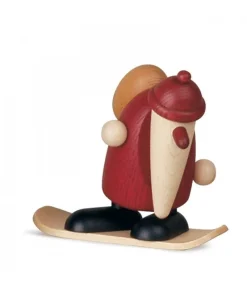 Père Noël Rouge Sur Snowboard<Köhler, Père Noël en bois Hot
