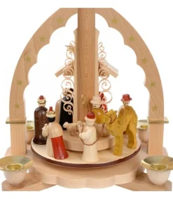 Pyramide A 4 Bougies En Bois Pour Un Noël Traditionnel<Richard Glasser, Pyramides de Noël allemandes Clearance