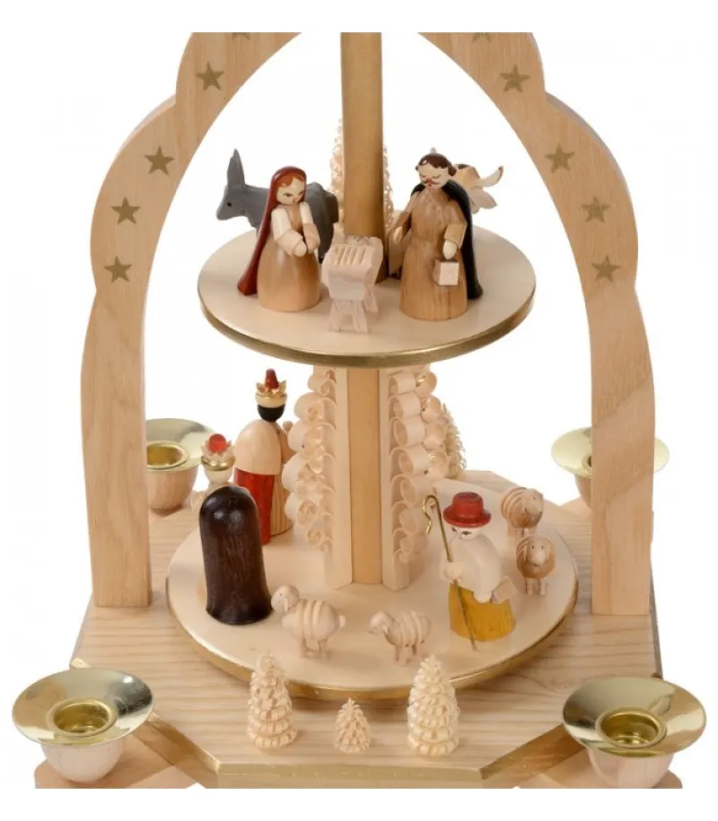 Pyramide Avec Scene De Crèche De Noël Complete<Richard Glasser, Pyramides de Noël allemandes Sale