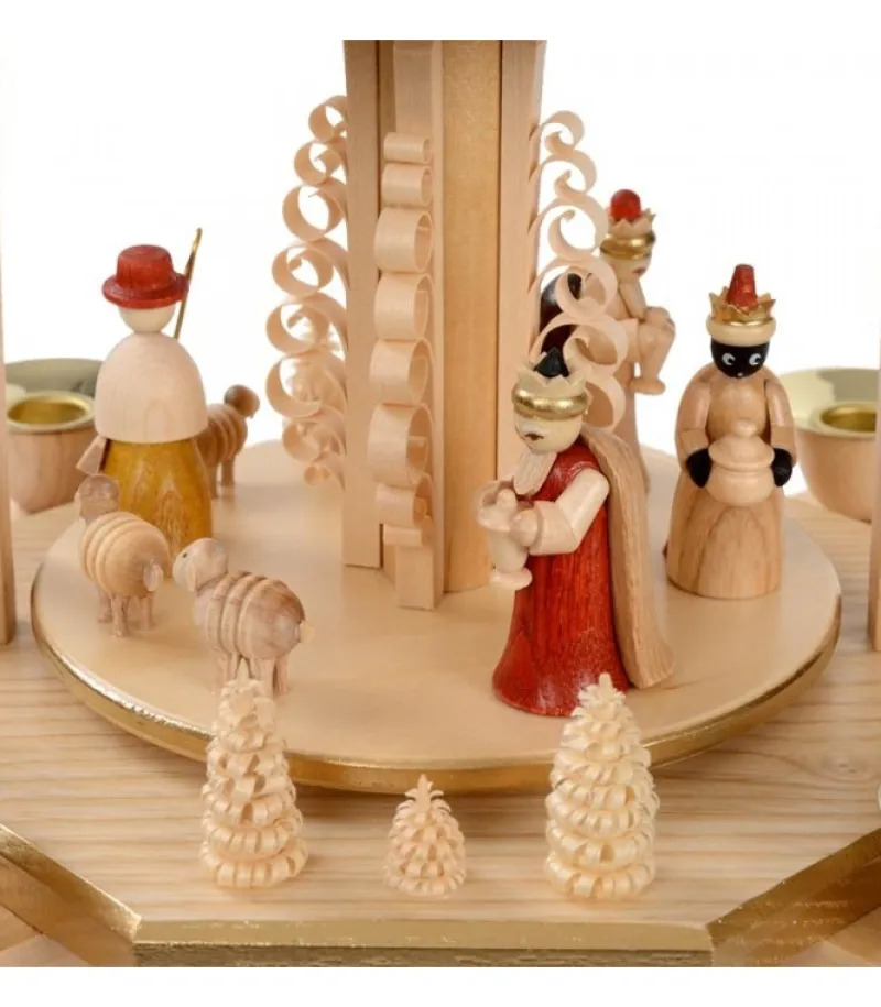 Pyramide Avec Scene De Crèche De Noël Complete<Richard Glasser, Pyramides de Noël allemandes Sale