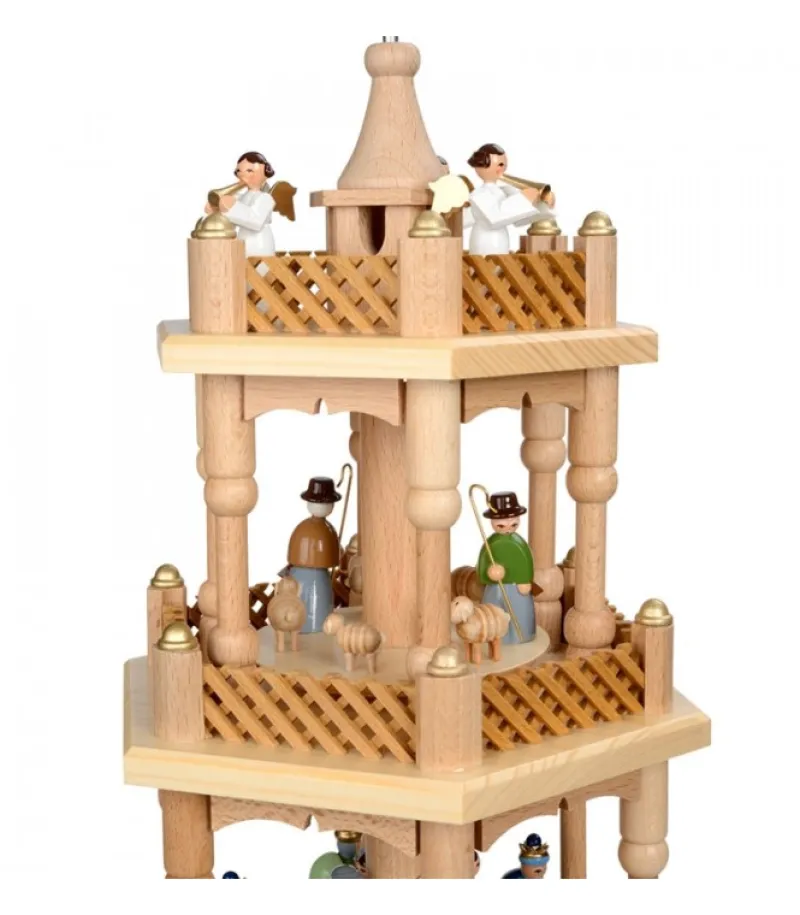 Pyramide De Noël 2 Etages Avec Personnages Couleur<Richard Glasser, Pyramides de Noël allemandes Best Sale