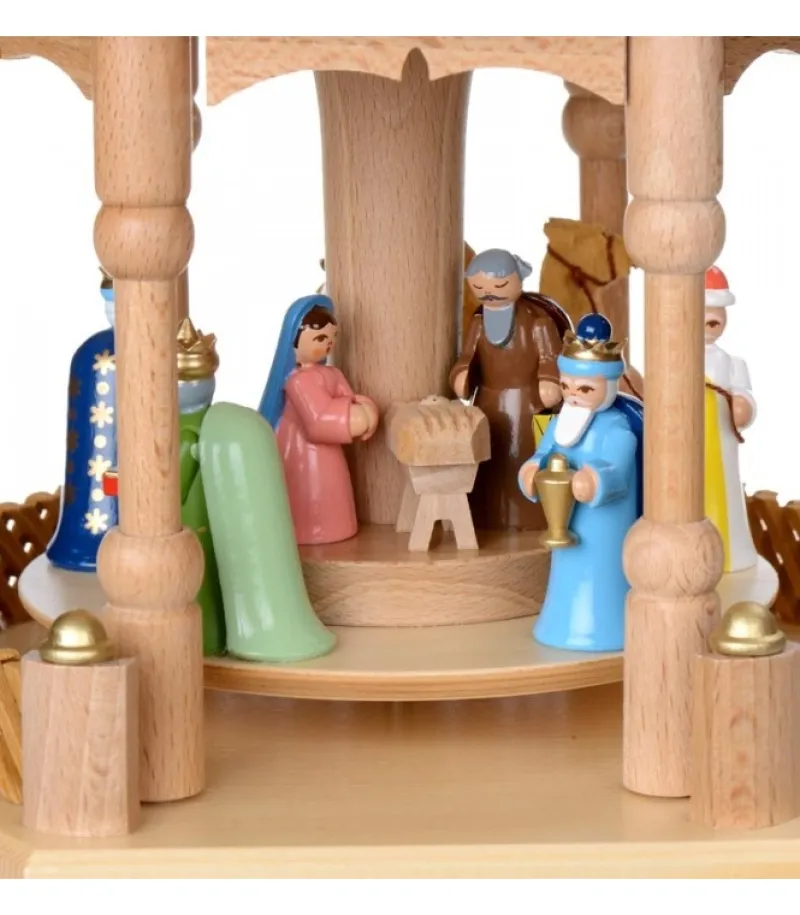 Pyramide De Noël 2 Etages Avec Personnages Couleur<Richard Glasser, Pyramides de Noël allemandes Best Sale