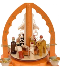 Pyramide De Noël Allemande Avec Une Arche Couleur Ocre<Richard Glasser, Pyramides de Noël allemandes Hot