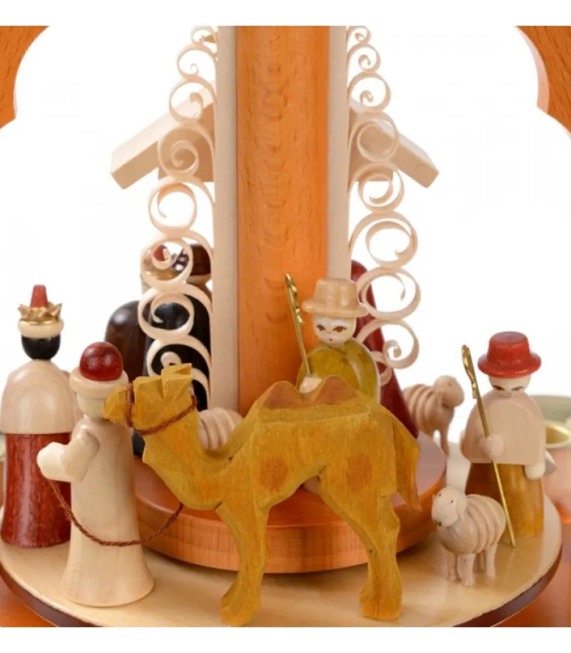 Pyramide De Noël Allemande Avec Une Arche Couleur Ocre<Richard Glasser, Pyramides de Noël allemandes Hot