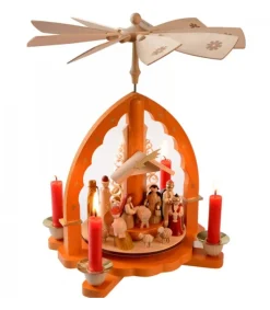 Pyramide De Noël Allemande Avec Une Arche Couleur Ocre<Richard Glasser, Pyramides de Noël allemandes Hot