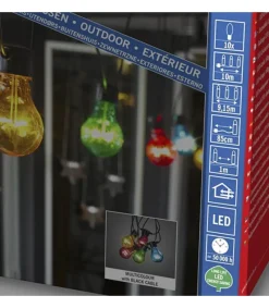 Rallonge 10 M Pour Guirlande Lumineuse De Terrasse, 10 Ampoules Multicolores<Konstsmide, guirlandes lumineuses de Noël Shop