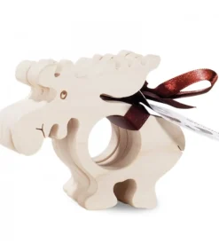 Rond De Serviette Bois Naturel Elan<Waldfabrik, photophore en bois et étoile sapin de Noël Online