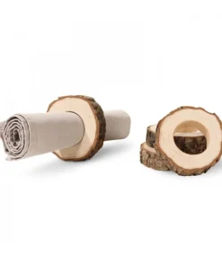 Rond De Serviette En Bois (4 Pieces)<Waldfabrik, photophore en bois et étoile sapin de Noël Best