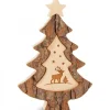 Sapin De Noël En Bois Avec Gravure Cerf, 15 Cm<Waldfabrik, photophore en bois et étoile sapin de Noël Best Sale